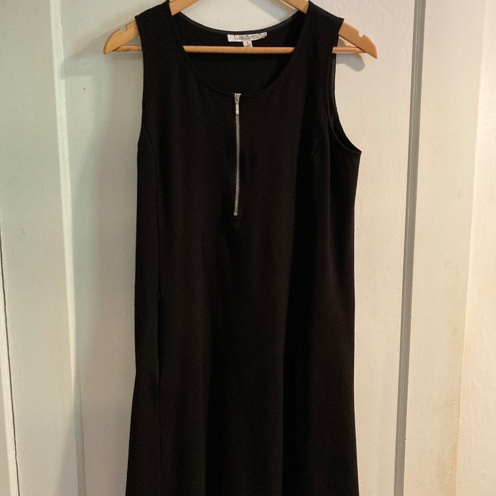 Travel Smith  Black Zip Front Jumper, Sz Small